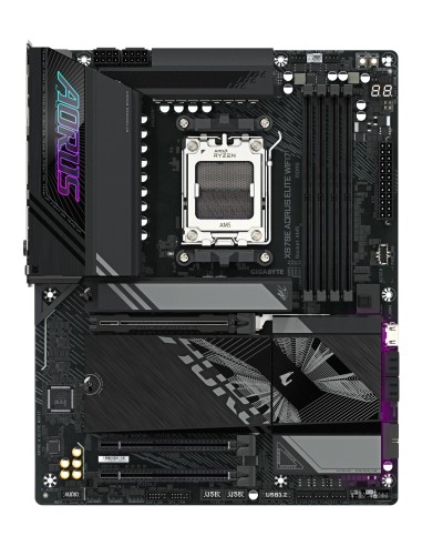 GIGABYTE X870E AORUS ELITE WIFI7 Scheda Madre - Supporta CPU AMD Ryzen 9000, 16+2+2 fasi VRM digitali, fino a 8000Hz DDR5 (OC),