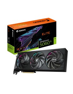 GIGABYTE AORUS GeForce RTX 5060 Ti ELITE 16G Scheda Grafica – 16 GB GDDR7, 128 bit, PCI-E 5.0, 2722 MHz Frequenza del core, 3 x
