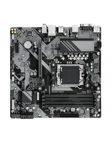 GIGABYTE A620M DS3H Scheda madre - Supporta CPU AMD Ryzen 8000, VRM digitale 5+2+2 fasi, fino a 7600MHz DDR5 (OC), 1xPCIe 4.0