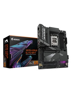 GIGABYTE X870 AORUS ELITE WIFI7 Scheda Madre - Supporta CPU AMD Ryzen 9000, 16+2+2 fasi VRM, fino a 8000MHz DDR5 (OC), 3xPCIe