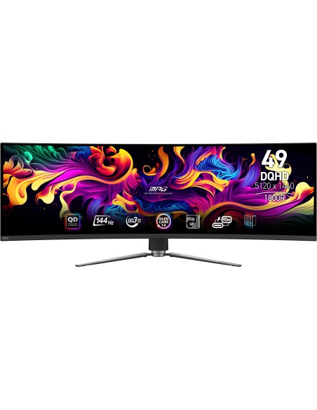 MSI MPG 491CQP QD-OLED Monitor PC 124,5 cm (49") 5120 x 1440 Pixel DQHD Nero