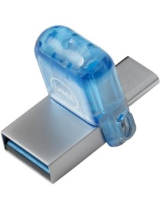 DELL AC429144 unità flash USB 256 GB USB Type-A   USB Type-C 3.2 Gen 1 (3.1 Gen 1) Blu, Acciaio inox