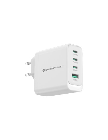 Conceptronic ALTHEA22W100 Caricabatterie per dispositivi mobili Universale Bianco AC Ricarica rapida Interno