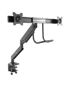 StarTech.com Braccio per doppio monitor da tavolo - 2 porte USB 3.0 - Supporto con morsetto per scrivania