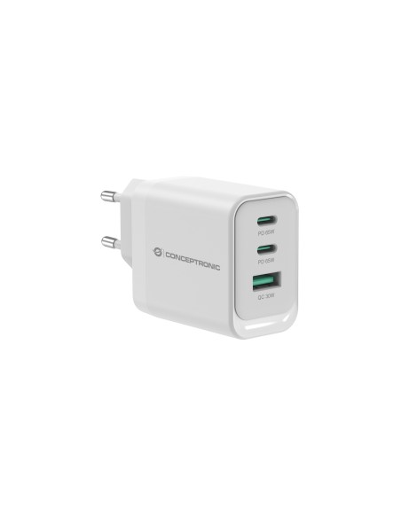 Conceptronic ALTHEA21W65 Caricabatterie per dispositivi mobili Universale Bianco AC Ricarica rapida Interno