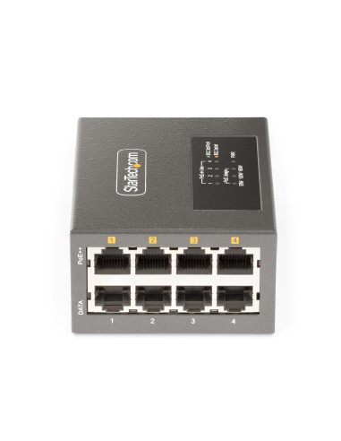 StarTech.com Iniettore PoE++ Multi-Gigabit a 4 porte, Ethernet 5 2.5 1G (NBASE-T), PoE PoE+ PoE++ (802.3af 802.3at 802.3bt),
