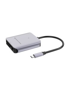 Conceptronic BIAN09G lettore di schede USB 3.2 Gen 2 Type-C Grigio