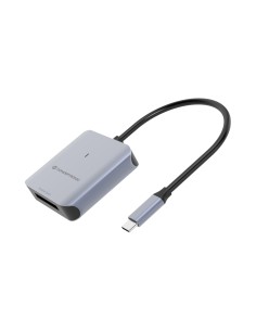 Conceptronic BIAN08G lettore di schede USB 3.2 Gen 2 Type-C Grigio