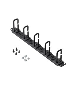 StarTech.com Pannello di gestione cavi per armadi Server Rack da 19" 1U - con anelli a D - Pannello orizzontale per gestione 2