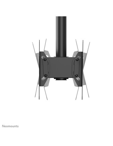 Neomounts CL35-340BL22 Supporto a soffitto per doppio monitor TV 23-42" - alt. 106-156 cm