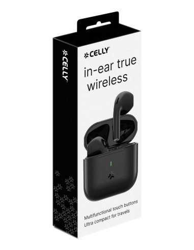 Celly COMPACTBK cuffia e auricolare Cuffie Wireless In-ear Musica e Chiamate USB tipo-C Nero