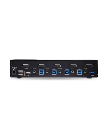 StarTech.com KVM Switch DisplayPort a 4 porte, 8K 60Hz   4K 144Hz, Display singolo, DP 1.4, 2x USB 3.0, 4x USB 2.0 HID,