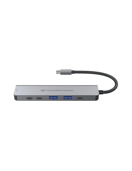 Conceptronic DONN33G replicatore di porte e docking station per laptop Cablato USB 3.2 Gen 1 (3.1 Gen 1) Type-C Argento