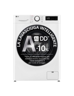 LG D4R3009NSWB Lavasciuga 9 6kg AI DD, Classe D, 1400 giri, Vapore, Eco Hybrid
