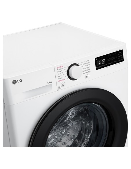 LG D4R3009NSWB Lavasciuga 9 6kg AI DD, Classe D, 1400 giri, Vapore, Eco Hybrid