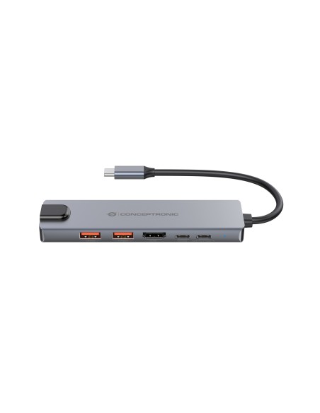 Conceptronic DONN29G replicatore di porte e docking station per laptop Cablato USB 3.2 Gen 2 (3.1 Gen 2) Type-C Grigio