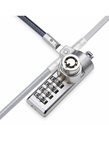 StarTech.com Cavo di Sicurezza per Notebook a duplice accesso da 2m, con chiave identica e a combinazione per dispositivi