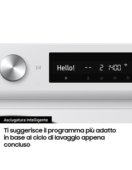 Samsung DV90BB5245AES3 asciugatrice a caricamento frontale Optimal Dry 9 kg Classe A+++, Porta nera + Panel nero
