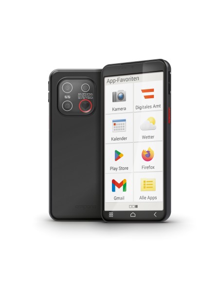 Emporia emporiaSMART.6lite 13,8 cm (5.45") Android 13 4G USB tipo-C 6 GB 128 GB 3600 mAh Nero, Argento