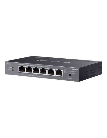 TP-Link Omada ES206GP switch di rete Gestito Gigabit Ethernet (10 100 1000) Supporto Power over Ethernet (PoE) Nero