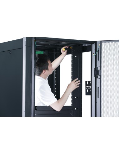 APC EASY RACK 600MM 42U 800MM WITH ROOF SIDE PANEL CASTORS FEET AND 4 BRACKETS NO BOTTOM BLACK Rack indipendenti Nero