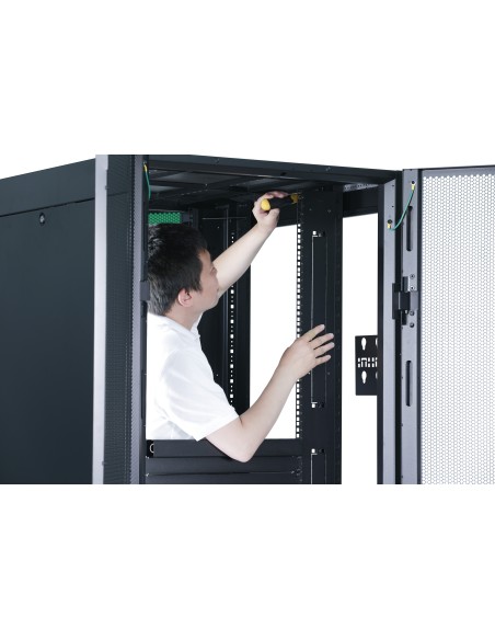 APC EASY RACK 600MM 42U 800MM WITH ROOF SIDE PANEL CASTORS FEET AND 4 BRACKETS NO BOTTOM BLACK Rack indipendenti Nero