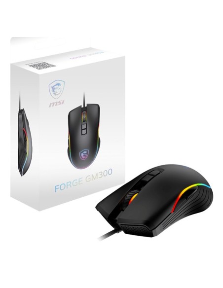 MSI FORGE GM300 mouse Gaming Ambidestro USB tipo A Ottico 7200 DPI