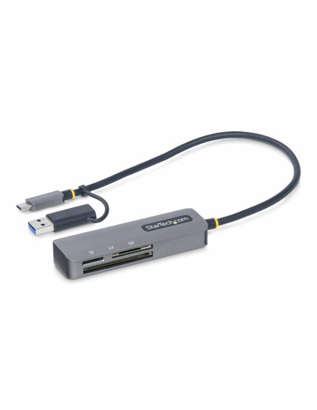 StarTech.com Lettore di schede di memoria multimediale USB 3.0, lettore di schede SD microSD CompactFlash, adattatore portatile