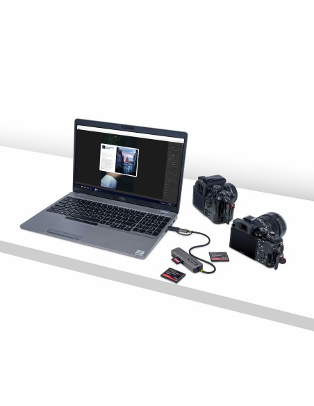 StarTech.com Lettore di schede di memoria multimediale USB 3.0, lettore di schede SD microSD CompactFlash, adattatore portatile