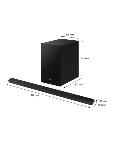 Samsung Soundbar HW-S700D ZF Serie S, 7 Speaker, Wireless Dolby Atmos, Audio a 3.1 Canali, Q-Simphony, Compatibile con Alexa e
