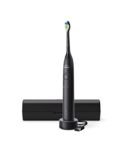 Philips Sonicare Spazzolino elettrico sonico con base di ricarica, 2 livelli intensità, sensore di pressione colore nero