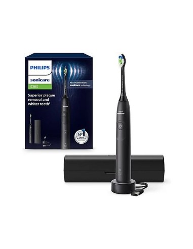 Philips Sonicare Spazzolino elettrico sonico con base di ricarica, 2 livelli intensità, sensore di pressione colore nero