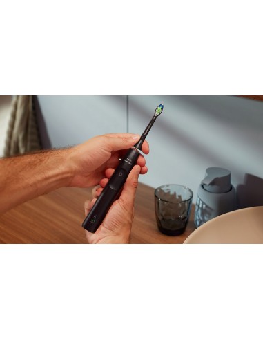Philips Sonicare Spazzolino elettrico sonico con base di ricarica, 2 livelli intensità, sensore di pressione colore nero