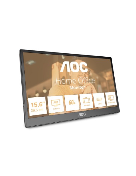 AOC T2 16T3EA Monitor PC 39,6 cm (15.6") 1920 x 1080 Pixel Full HD Nero