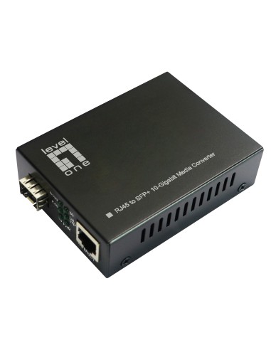 LevelOne GVT-2051 convertitore multimediale di rete 10000 Mbit s Nero