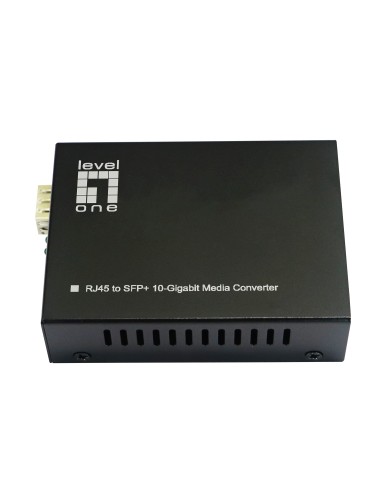 LevelOne GVT-2051 convertitore multimediale di rete 10000 Mbit s Nero