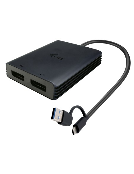 i-tec USB-A USB-C Dual 4K 60 Hz DisplayPort Video Adapter