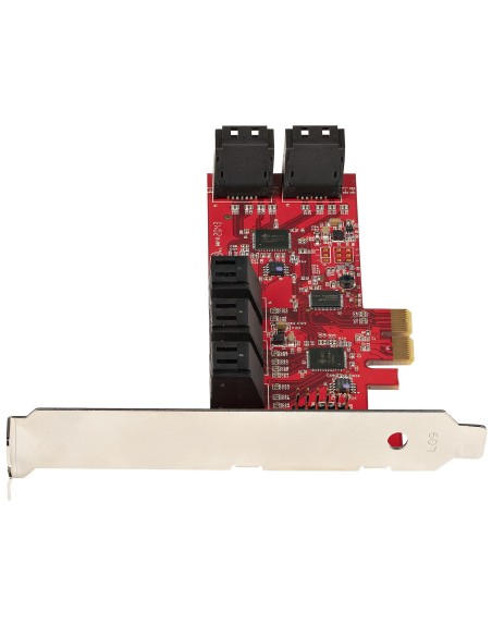 StarTech.com Scheda PCIe SATA - Scheda di Espansione PCIe SATA a 10 porte - 6 Gbps - Staffa a Profilo Basso Alto - 10