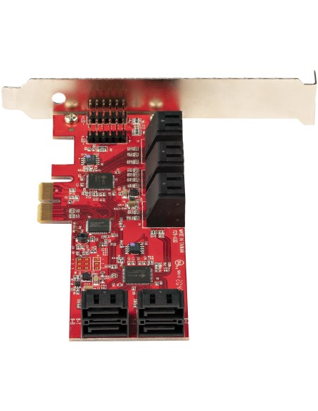 StarTech.com Scheda PCIe SATA - Scheda di Espansione PCIe SATA a 10 porte - 6 Gbps - Staffa a Profilo Basso Alto - 10
