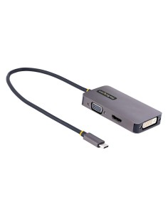 StarTech.com Adattattore USB C a HDMI DVI o VGA, Adattatore video multiporta fino a 4K 60Hz, Compatibile con Thunderbolt 3 e 4,