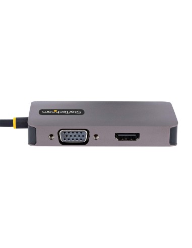 StarTech.com Adattattore USB C a HDMI DVI o VGA, Adattatore video multiporta fino a 4K 60Hz, Compatibile con Thunderbolt 3 e 4,