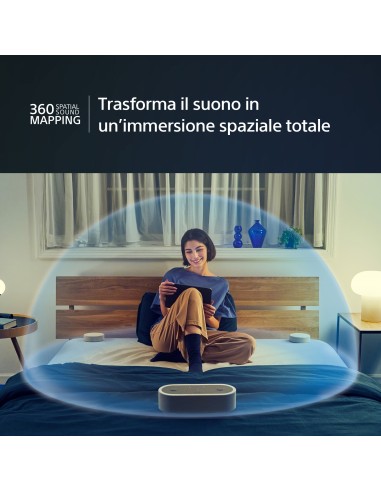 Sony HT-AX7 Sistema Home Theatre Portatile - Audio cinematografico ovunque con 360 Spatial Sound - Fino a 30 ore di durata