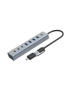 Conceptronic HUBBIES20GP hub di interfaccia USB 3.2 Gen 1 (3.1 Gen 1) Type-C 5000 Mbit s Grigio 2