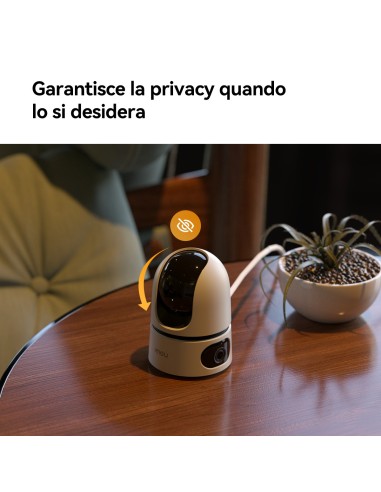 Imou Ranger DUAL 6MP (3MP+3MP) Telecamera WiFi Interno con Doppia Lente, 360°PTZ Telecamera da Interno, Rilevamento Umano,
