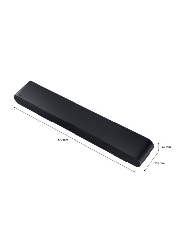 Samsung Soundbar HW-S60D ZF Serie S, 7 Speaker, Wireless Dolby Atmos, Audio a 5.0 Canali, Q-Simphony, Black 2024