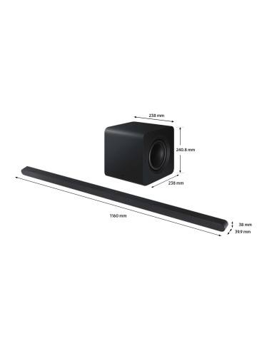 Samsung Soundbar HW-S800D ZF Serie S, 10 Speaker, Wireless Dolby Atmos, Audio a 3.1.2 Canali, Q-Simphony, Alexa integrato e