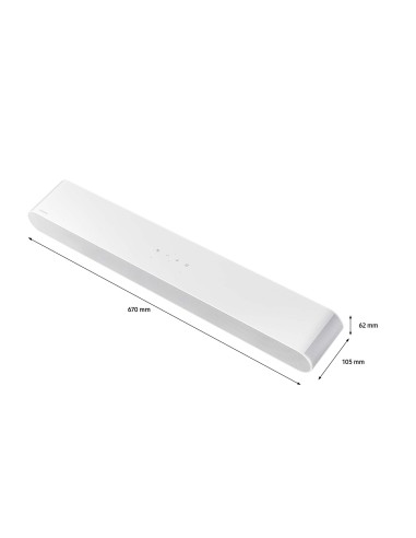 Samsung Soundbar HW-S61D ZF Serie S, 7 Speaker, Wireless Dolby Atmos, Audio a 5.0 Canali, Q-Simphony, White 2024