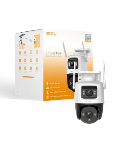 Imou Crusier DUAL 10MP (5MP+5MP) Telecamera Wi-Fi Esterno Doppio Obiettivo, 360°PTZ Videocamera Sorveglianza Esterno con