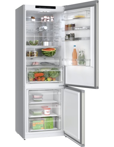 Bosch Serie 6 KGN494ICF , Frigorifero combinato da libera installazione, 203 x 70 cm, Acciaio spazzolato anti-impronta Classe C