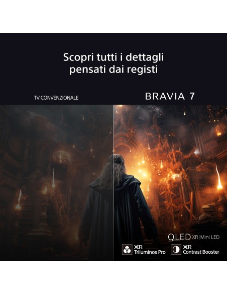 Sony BRAVIA 7 QLED (XR l Mini LED) 65 pollici 4K HDR Google Smart TV (2024) | Gaming menu per PlayStation 5, IMAX Enhanced,